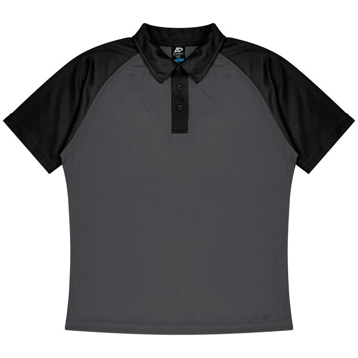 Aussie Pacific Manly Mens Polo 1318  Aussie Pacific CHARCOAL/BLACK S 